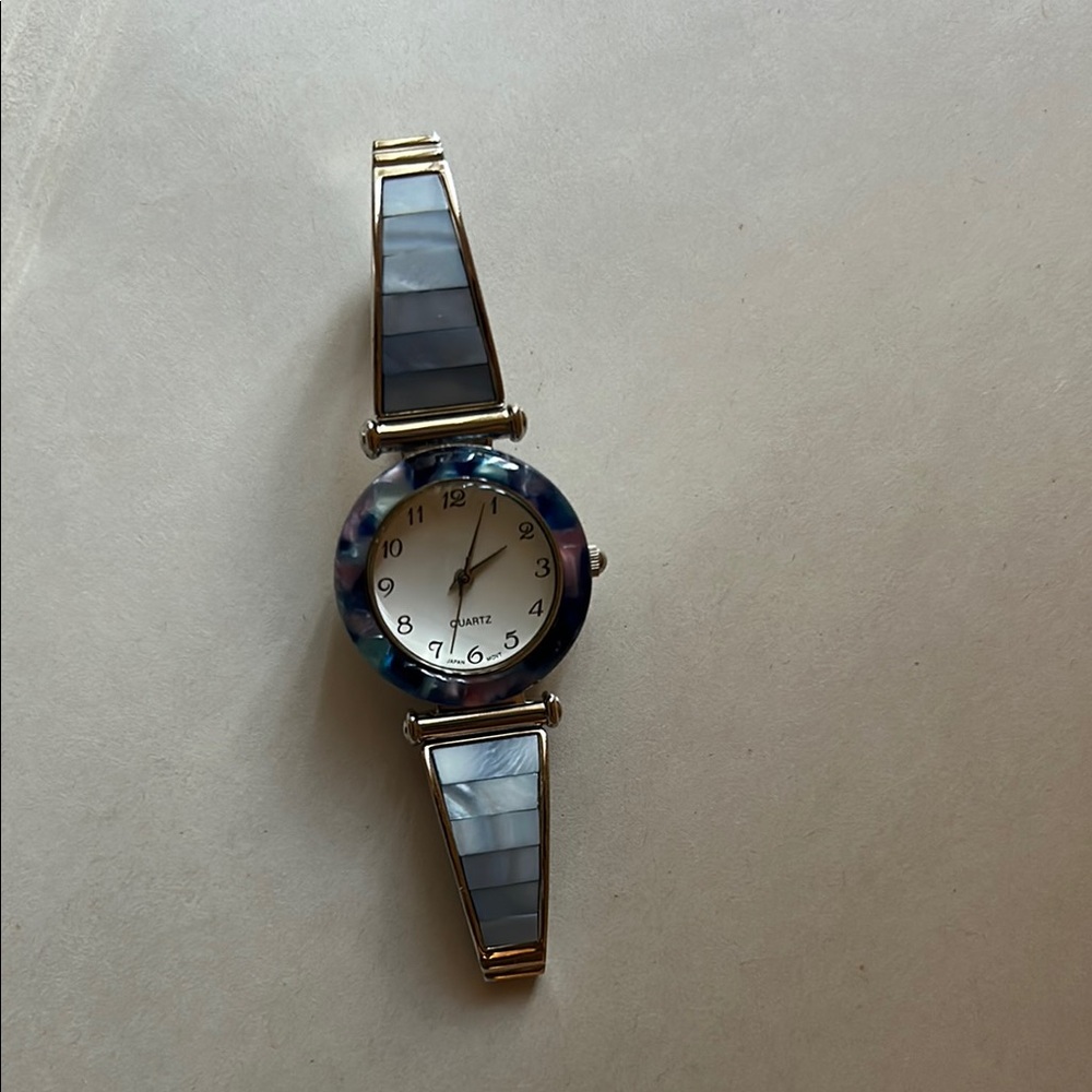 Avon Blue and Silver Quartz Watch